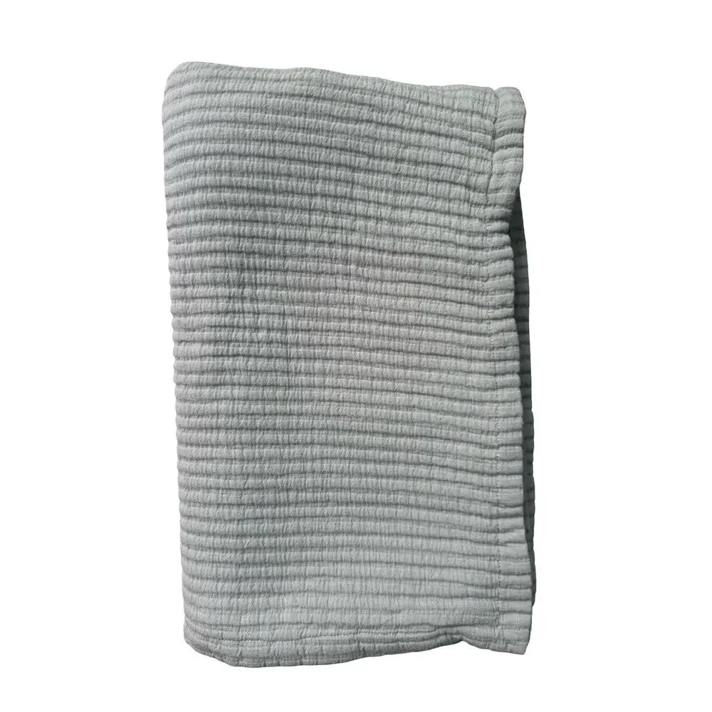 NWOT Quince Organic Cotton Matelasse Sham Set King Dried Sage